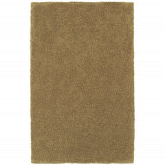 10' X 13' Rich Gold Shag Tufted Handmade Stain Resistant Area Rug
