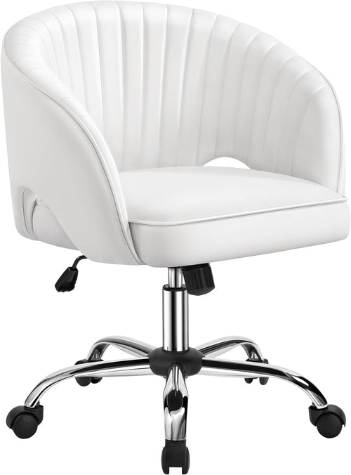 Home Office Chair, Faux Leather Desk Chair, Modern Swivel Chair with