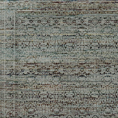 7' X 10' Blue Green Oriental Power Loom Area Rug