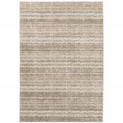 10' X 13' Gray and Ivory Abstract Power Loom Area Rug