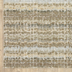 10' X 13' Gray and Ivory Abstract Power Loom Area Rug