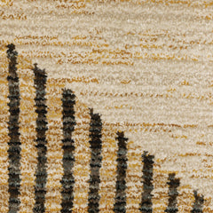 5' X 7' Blue and Beige Geometric Power Loom Area Rug