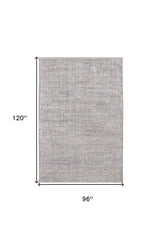 8' X 10' Taupe and Ivory Plaid Power Loom Distressed Area Rug