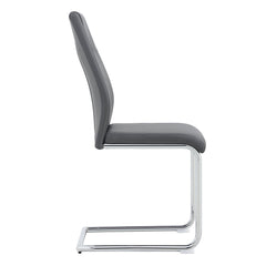 Modern Dining Chairs with Faux Leather Padded Seat Dining Living Room