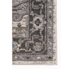 8' X 10' Ivory Taupe and Gray Medallion Power Loom Area Rug