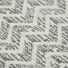 7' X 10' Gray Geometric Flatweave Handmade Distressed Area Rug With