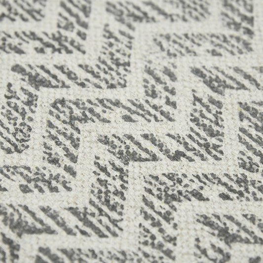 7' X 10' Gray Geometric Flatweave Handmade Distressed Area Rug With