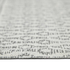 7' X 10' Gray Geometric Flatweave Handmade Distressed Area Rug With