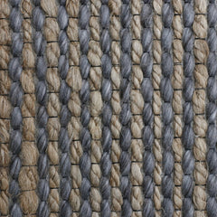 5' X 7' Gray Striped Hand Woven Area Rug