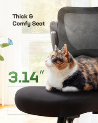 Office Chair Ergonomic Desk Chair with 3 Ways PU Armrests and