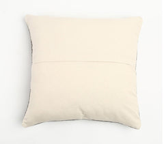 20" Beige and Gray Weave Cotton Throw Pillow Cover