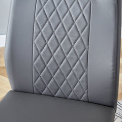 Modern Dining Chairs with Faux Leather Padded Seat Dining Living Room