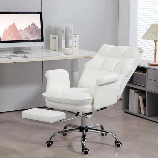 Executive Office Chair, PU Leather Ergonomic Office Desk Chair with