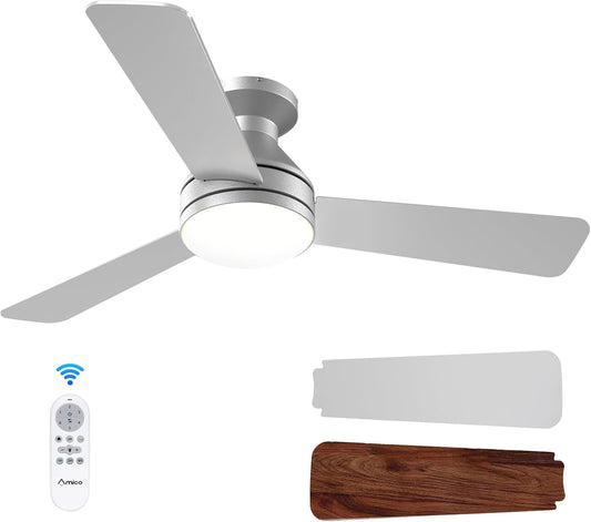 Ceiling Fans with Lights, 42 Inch Low Profile Ceiling Fan with Light