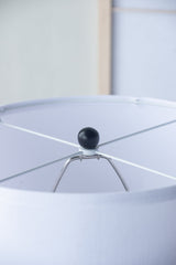 D15x26.7' Black Aluminum Table Lamp with Two Varying Round Accents and