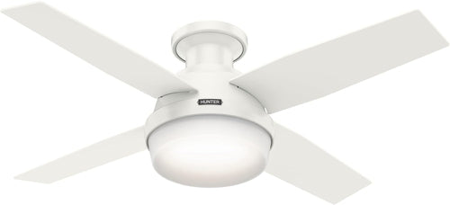 Fan Dempsey Low Profile Ceiling Fans with Lights and Remote, Flush