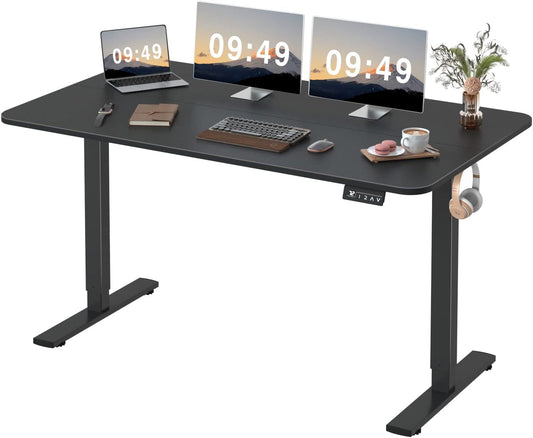 Electric Height Adjustable Standing Desk Large 55 X 24 Inches Sit