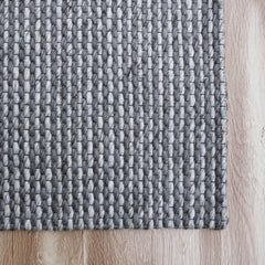 2' X 3' Gray Wool Striped Hand Woven Area Rug