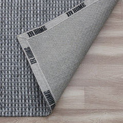 2' X 3' Gray Wool Striped Hand Woven Area Rug