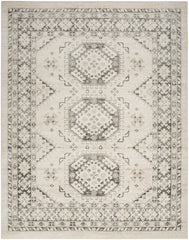 5' X 7' Gray Geometric Distressed Area Rug