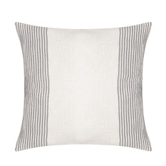 22" Blue Striped Cotton Throw Pillow