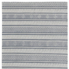 8' X 10' Light Gray and Dark Gray Geometric Hand Loomed Area Rug