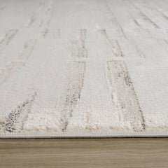4' X 6' Gray and Beige Geometric Distressed Area Rug