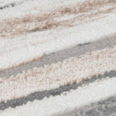 5' X 8' Beige and Gray Abstract Worn Faded Area Rug