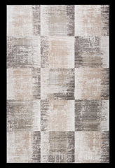 8' X 11' Beige and Brown Abstract Distressed Area Rug