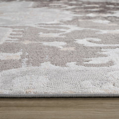 8' X 11' Gray and Brown Southwestern Distressed Area Rug