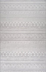 4' X 6' Gray and Cream Abstract Distressed Area Rug
