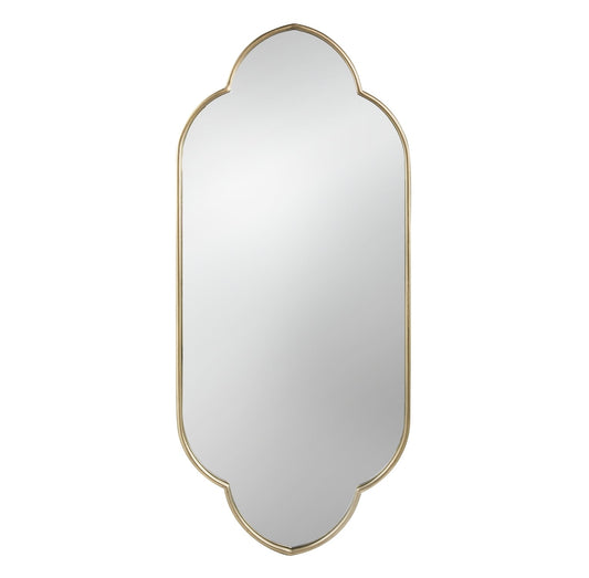 22.4x1x48' Champagne Gold Decorative Wall Mirror with Notched Edges
