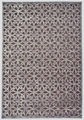 10' X 13' Purple Brown and Gray Geometric Power Loom Area Rug