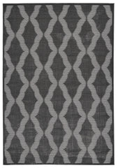 8' X 11' Gray and Brown Geometric Power Loom Area Rug