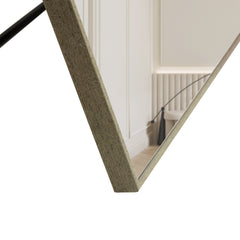 3rd generation gray solid wood frame full length mirror, dressing