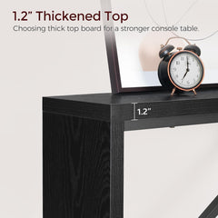 Console Table, 70.9" Long Sofa Table behind Couch, Narrow Entryway