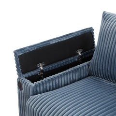 Modern 4-Seater Corduroy Sofa Couch with USB Ports, Hidden Storage,