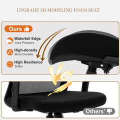 Big and Tall Office Chair 400Lbs, Heavy Duty Ergonomic Computer Desk