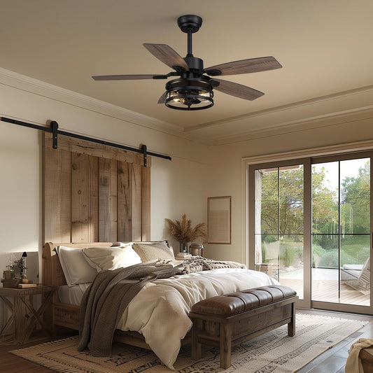 42 Inch Ceiling Fans with Lights and Remote Control, Ceiling Fan for