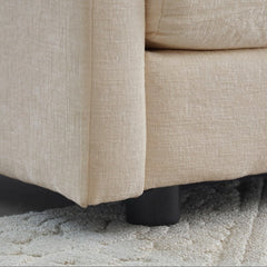 Mid-Century Modern Couch 3-Seater Sofa With 2 Armrest Pillows And 3