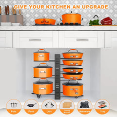 Pot Organizer Rack 8 Tiers Pots And Pans Organizer, Pot Lid Organizer