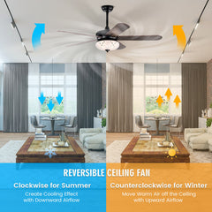 52 Inches Ceiling Fan with Remote Control