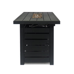 Rectangular Iron Fire Pit - 30,000BTU - Tank Cover Inside