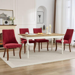 Velvet Dining Chairs Set of 4,Comfy Fabric Upholstered Accent Chairs