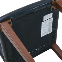 Two black PU dining chairs, simple and versatile, comfortable and