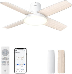 Ceiling Fans with Lights, 12 Speeds & 3 Fan Modes, Quiet DC Motor, Low