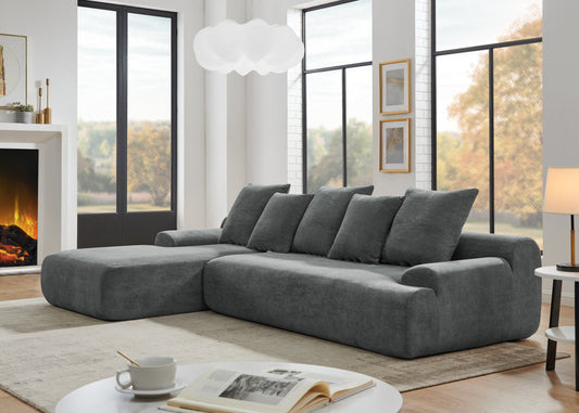 110.25x67'' Modern Upholstered L-Shape Sectional Sofa Couch, Modular