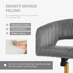 Home Office Chair Swivel Velvet Desk Chair, Vanity Chair with 360