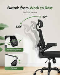 Ergonomic Mesh Office Chair High Back Desk Chair Adjustable Lumbar