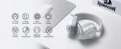 Redragon H868 3-Mode Wireless RGB 7.1 Surround Sound Noise-canceling Microphone Gaming Headset Over-Ear Headphones